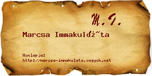 Marcsa Immakuláta névjegykártya